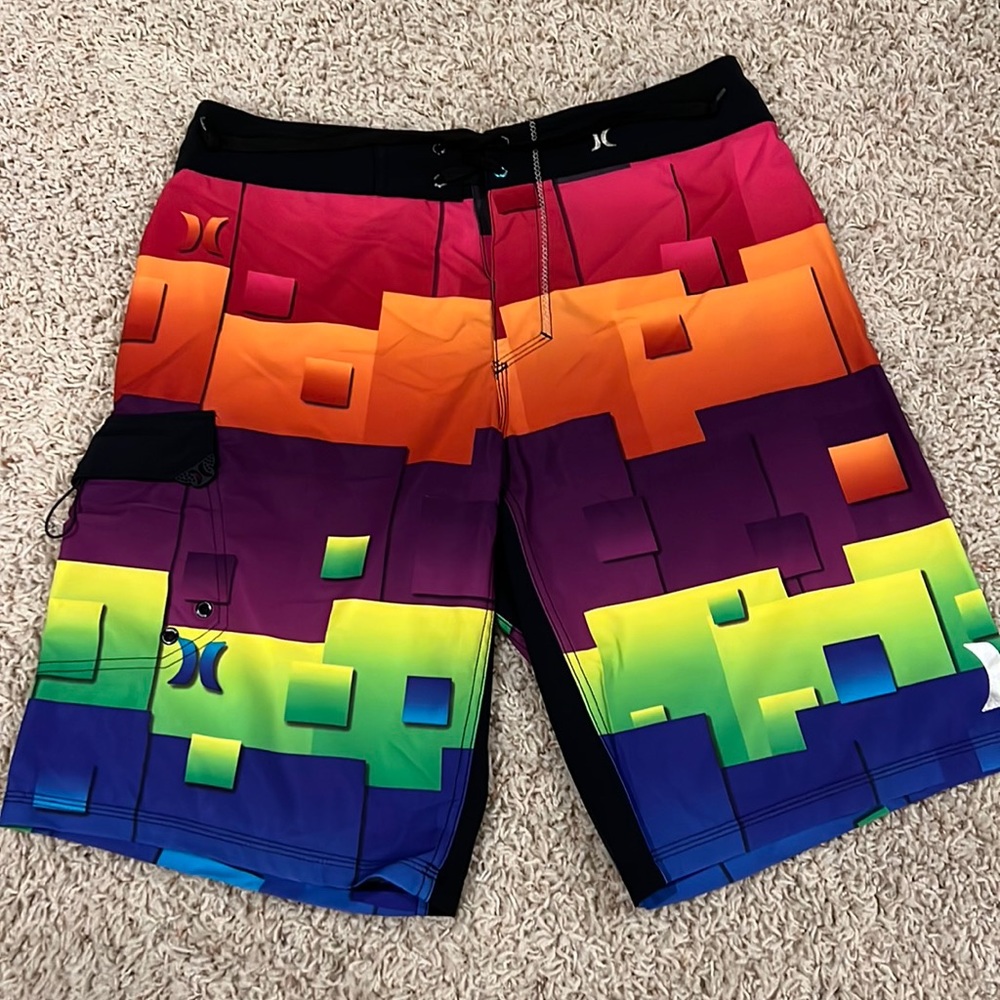 Men’s Hurley Board Shorts, Bathing Suit, Swim 31